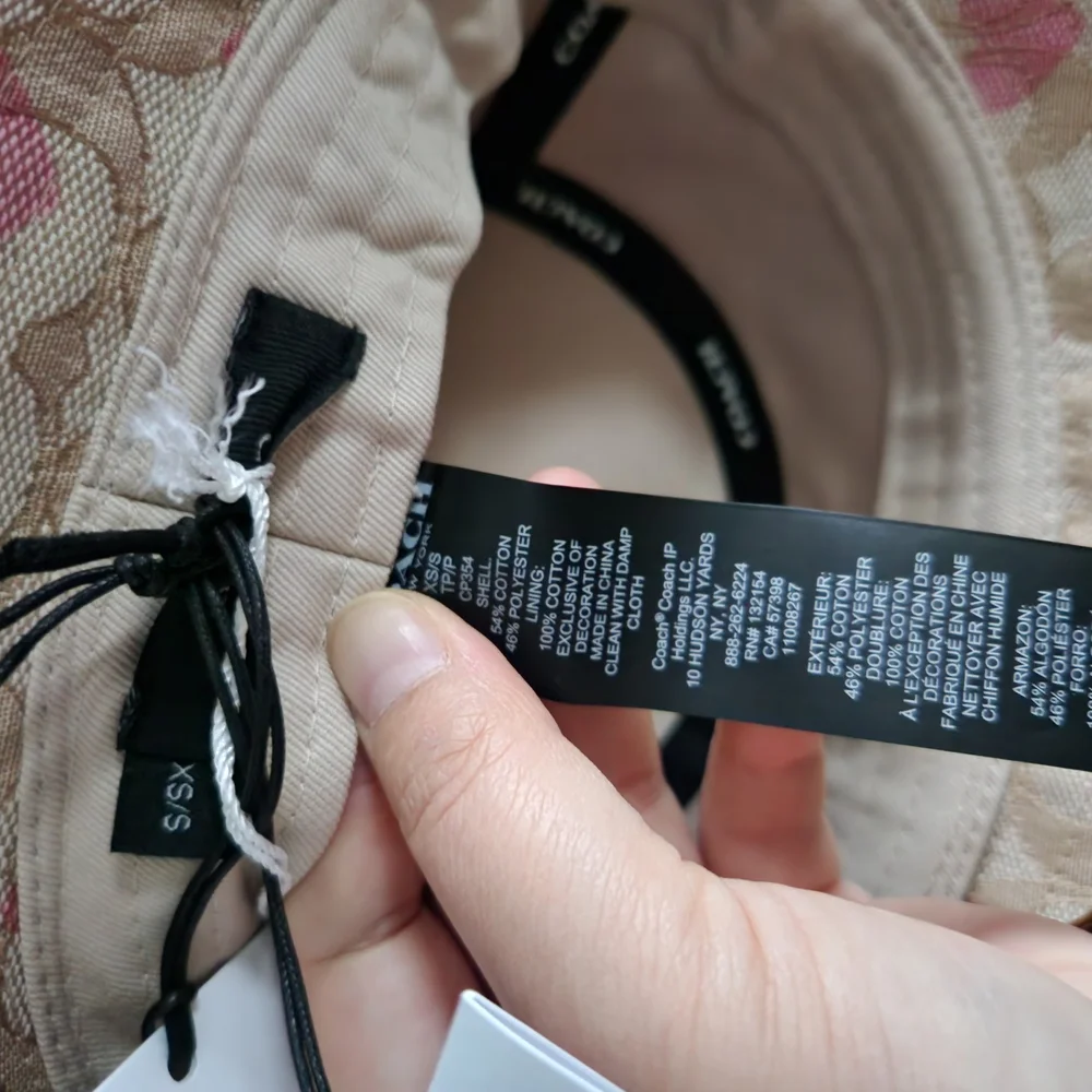 Coach Pink and Beige Patterned Hat XS/S - Picture 4 of 5